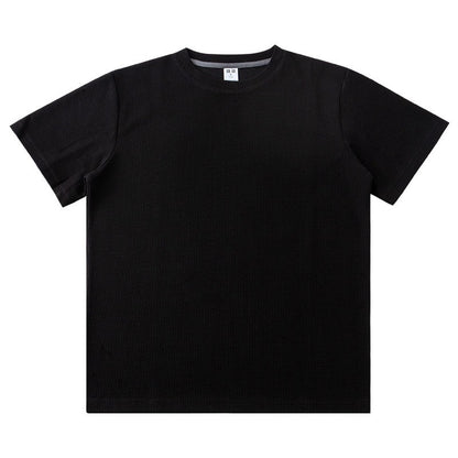 Men Summer Solid Color Round Neck Basic T-Shirts