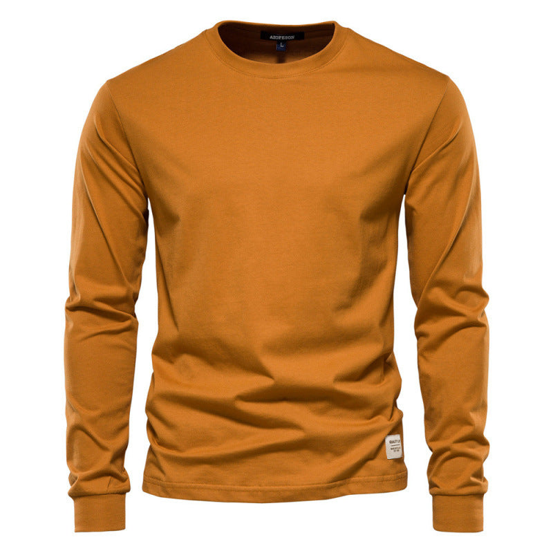 Men's Solid Color Long-sleeved Top High Street