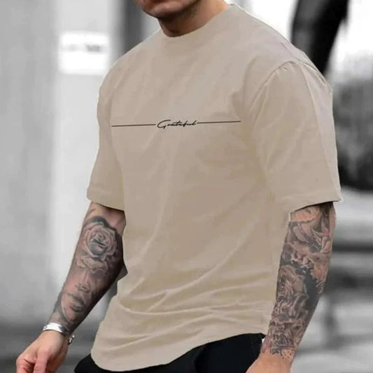 Men's T-shirt 3D Printing Athletic Clothing Simple Short Sleeve