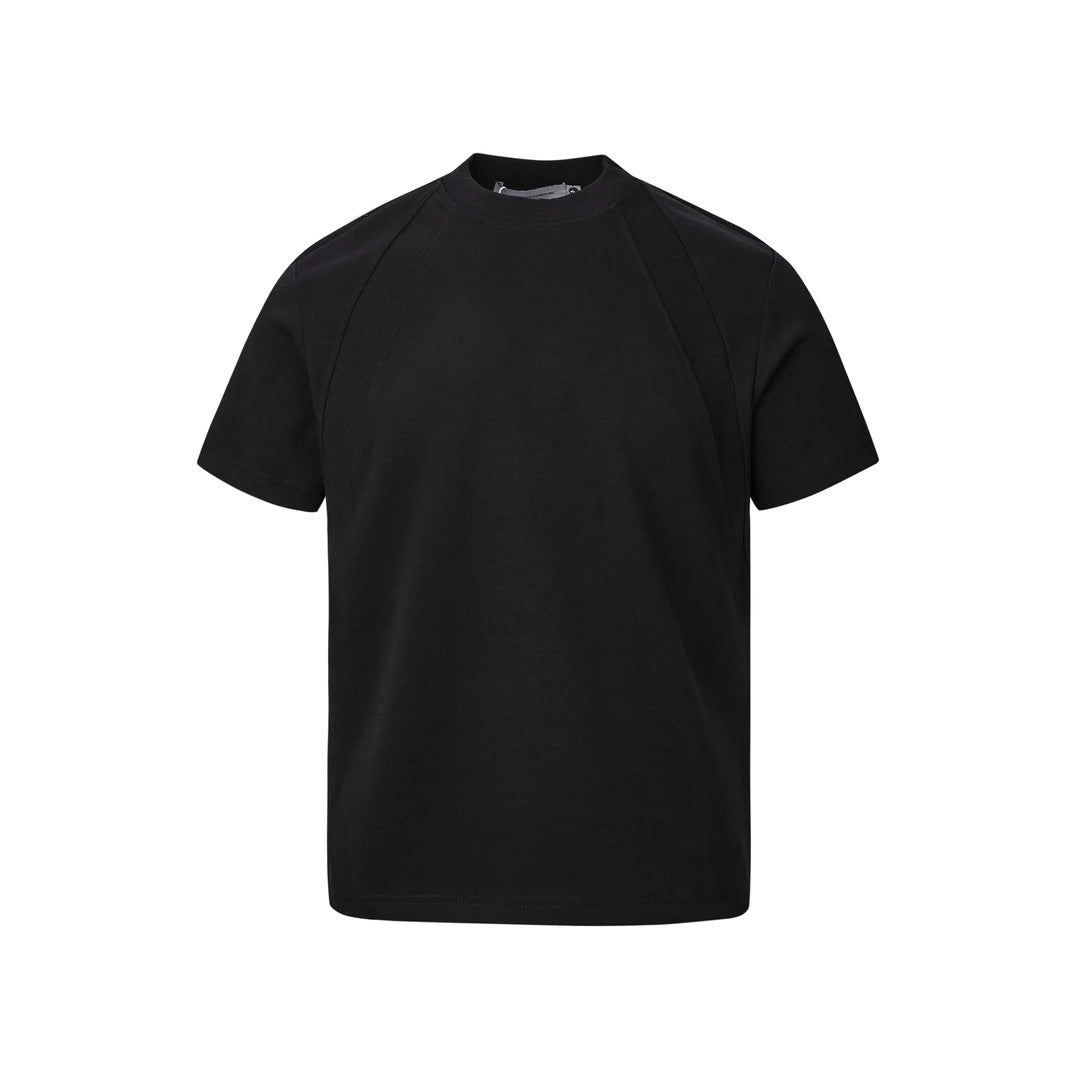 Air Layer Stitching Short Sleeve Top