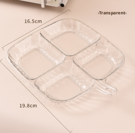 Divided side dish-gray-1 piece
