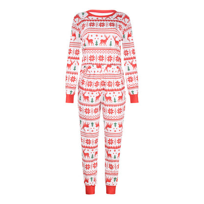 Printed Long-sleeved Casual Parent-child Suit