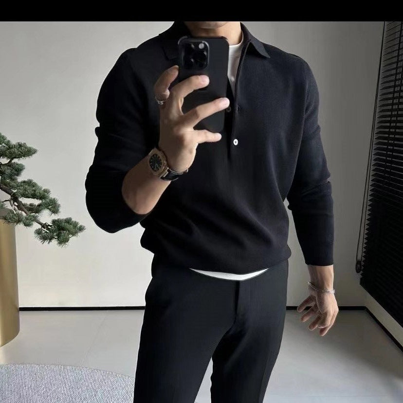 Knitted Long Sleeve Casual Bottoming Shirt