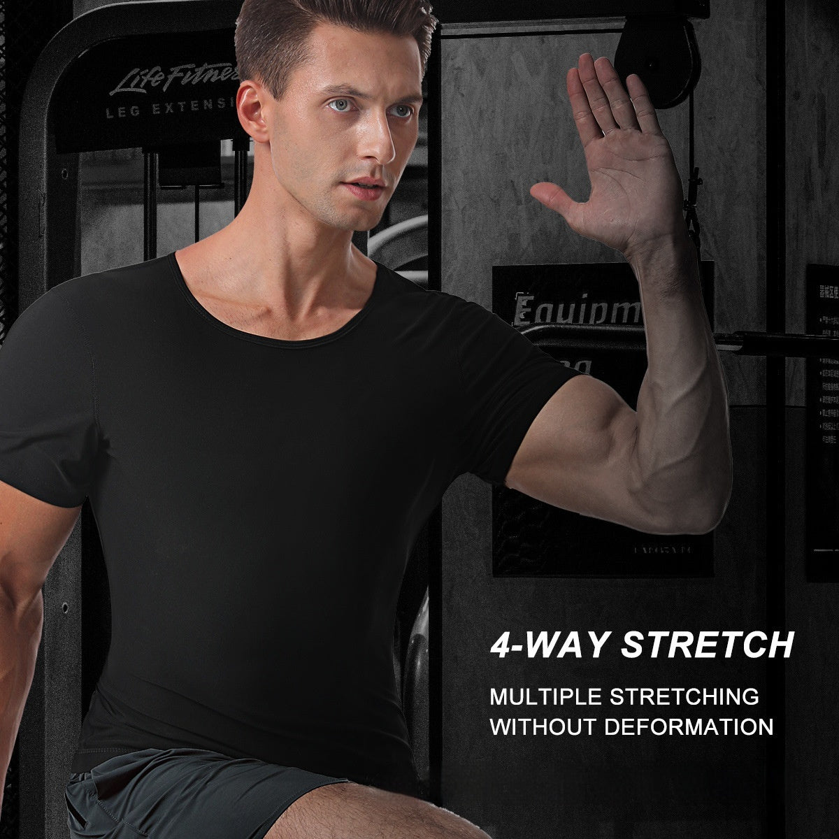 Men's Violently Sweat Sports Short-sleeved Fitness Vest Body Shaper