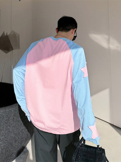 Stylish Long-sleeve Top With A 3D Pentagram Design