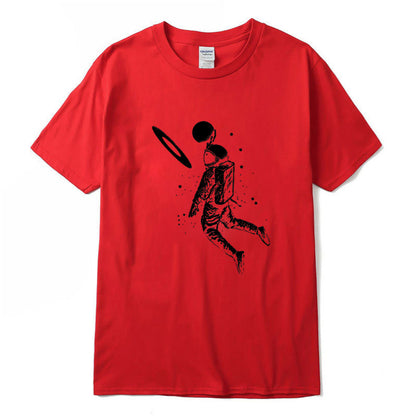 Short Sleeve Top T-Shirt Spaceman Print