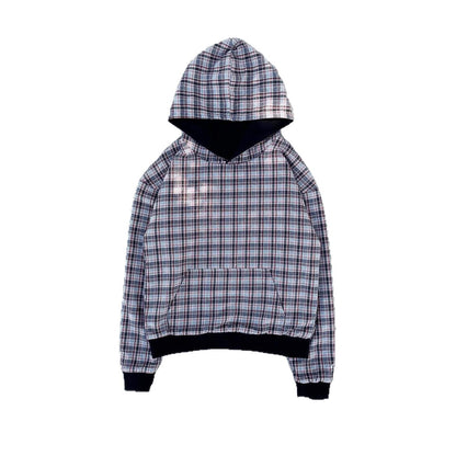 Hip Hop Double-sided Retro Plaid Casual Sweater