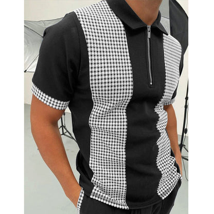 Men's T-Shirt Top With Zipper
